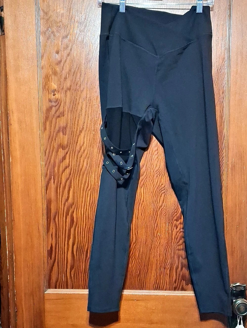 Halara Black Strappy Leggings New Without Tags
